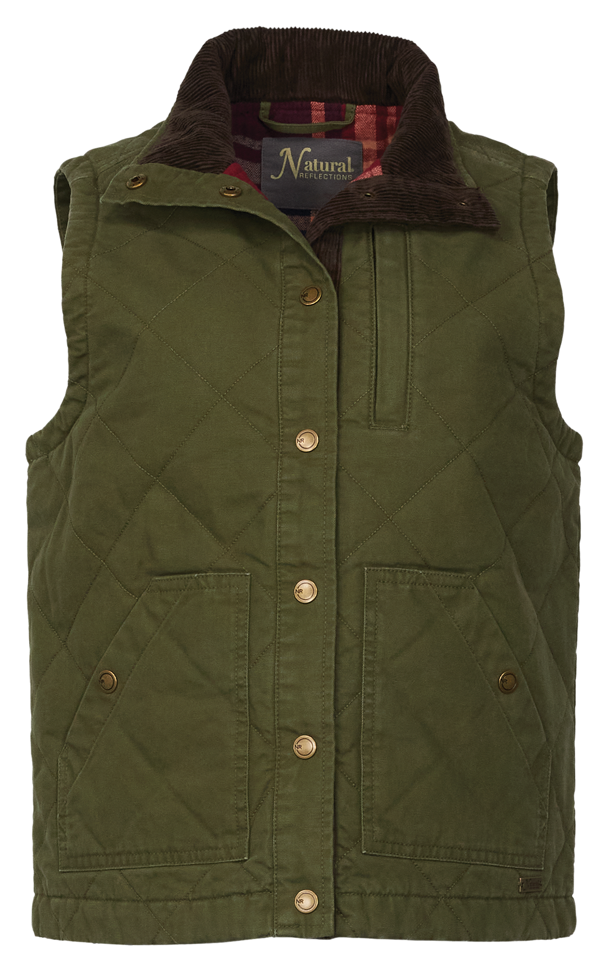 NEW Natural Reflections Quilted Full Zip Western Puffer Snow Vest Womens Plus 1X